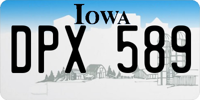 IA license plate DPX589