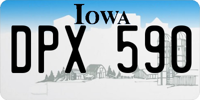 IA license plate DPX590