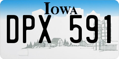IA license plate DPX591