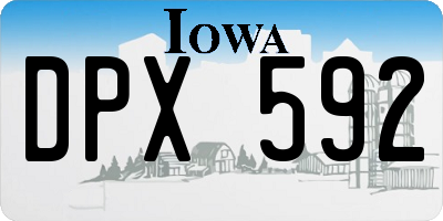 IA license plate DPX592