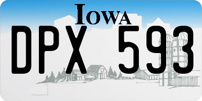 IA license plate DPX593