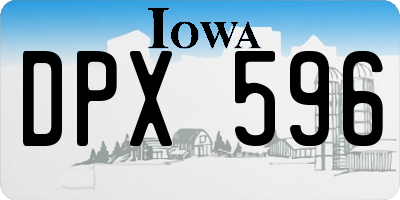 IA license plate DPX596