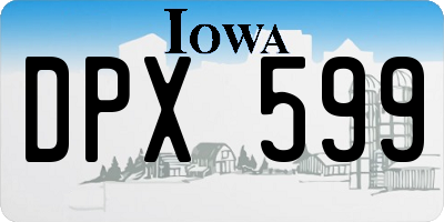 IA license plate DPX599