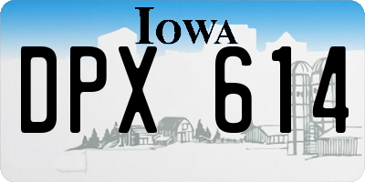 IA license plate DPX614