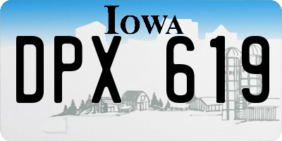 IA license plate DPX619