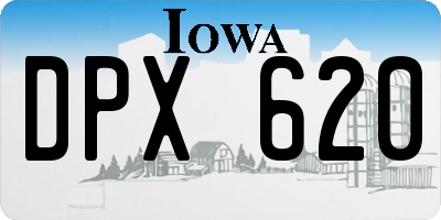 IA license plate DPX620