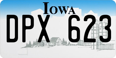 IA license plate DPX623