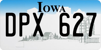 IA license plate DPX627