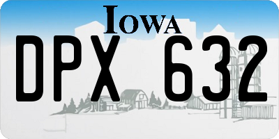 IA license plate DPX632