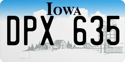 IA license plate DPX635