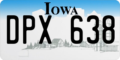 IA license plate DPX638