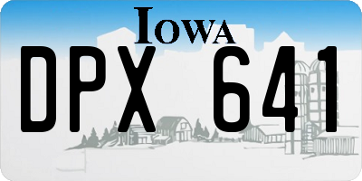 IA license plate DPX641