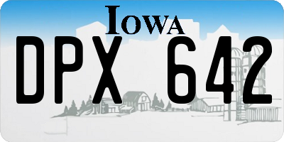 IA license plate DPX642