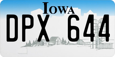 IA license plate DPX644