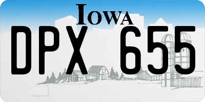 IA license plate DPX655