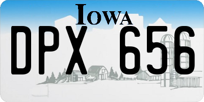 IA license plate DPX656