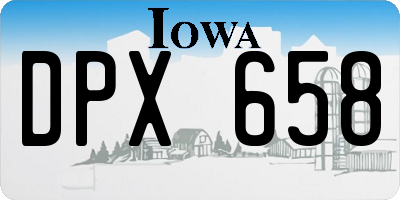 IA license plate DPX658
