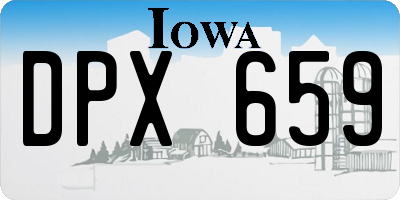 IA license plate DPX659