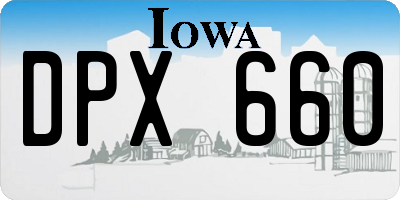 IA license plate DPX660