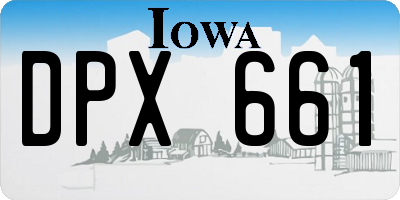 IA license plate DPX661