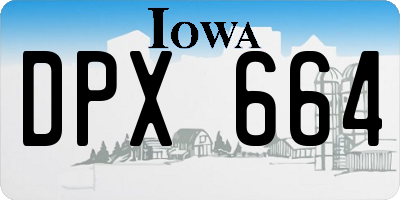IA license plate DPX664
