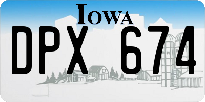 IA license plate DPX674