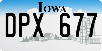 IA license plate DPX677