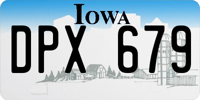 IA license plate DPX679