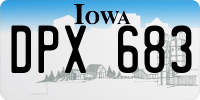 IA license plate DPX683