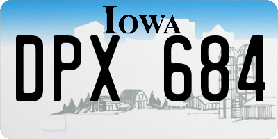 IA license plate DPX684
