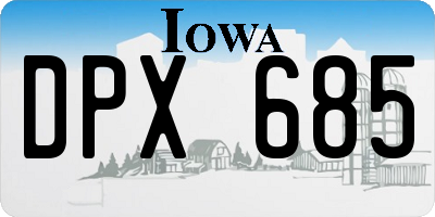 IA license plate DPX685