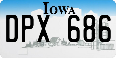 IA license plate DPX686