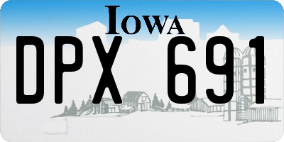 IA license plate DPX691