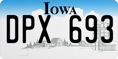 IA license plate DPX693