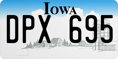 IA license plate DPX695