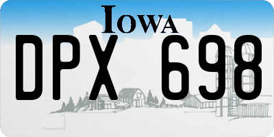 IA license plate DPX698