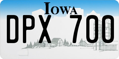 IA license plate DPX700