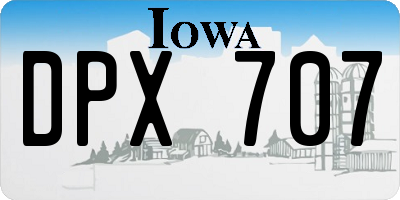 IA license plate DPX707