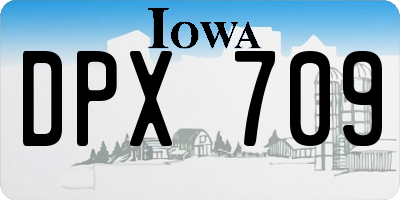 IA license plate DPX709