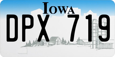 IA license plate DPX719