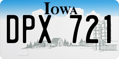 IA license plate DPX721