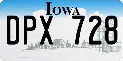 IA license plate DPX728