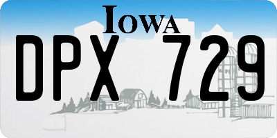IA license plate DPX729