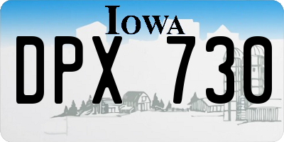 IA license plate DPX730