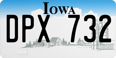 IA license plate DPX732
