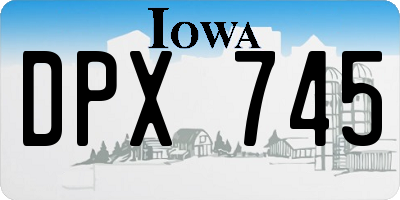 IA license plate DPX745