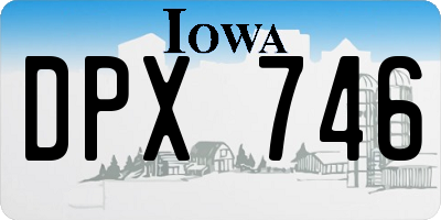 IA license plate DPX746
