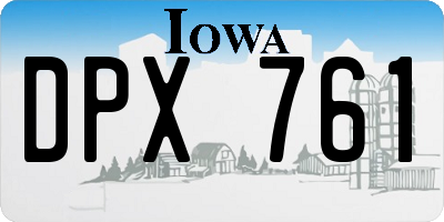 IA license plate DPX761