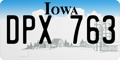 IA license plate DPX763