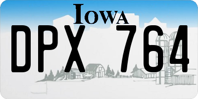 IA license plate DPX764